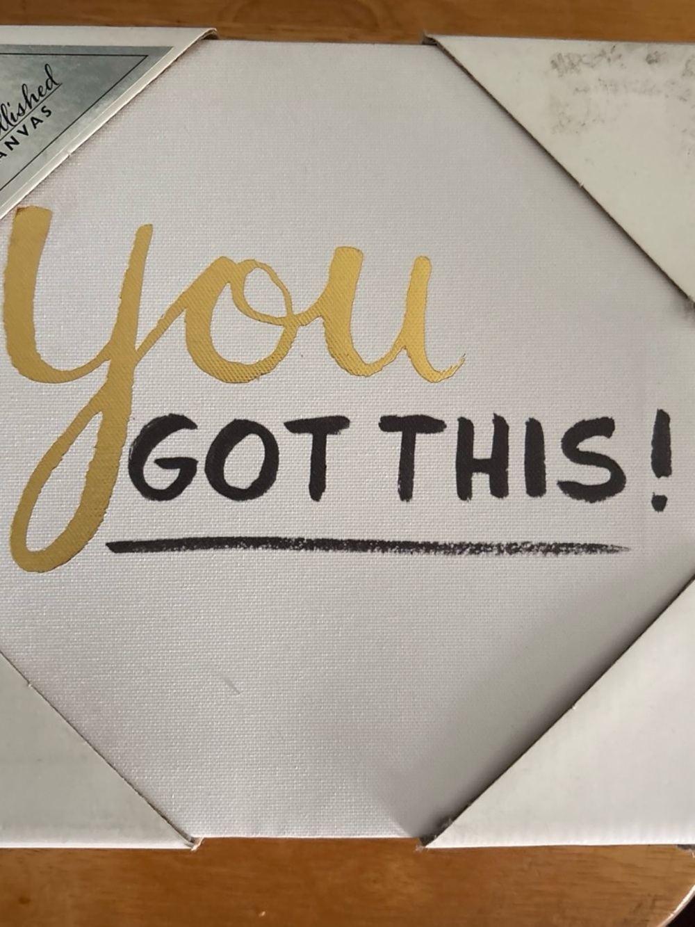 You Got This! Gold & Black Motivational Wall Canvas - Unbranded